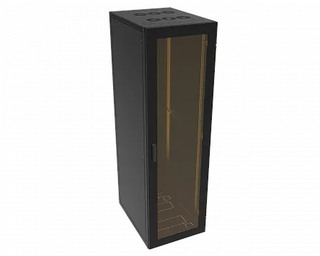 Шкаф телекоммуникационный напольный МИКсистем серия ECO+ 19" 36U 600*800 дверь стекло черный
